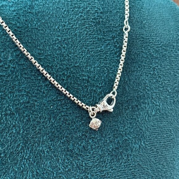 David Yurman 925 Sterling Silver Black Skull Small Pendant Chain Size 28' - Picture 3 of 4